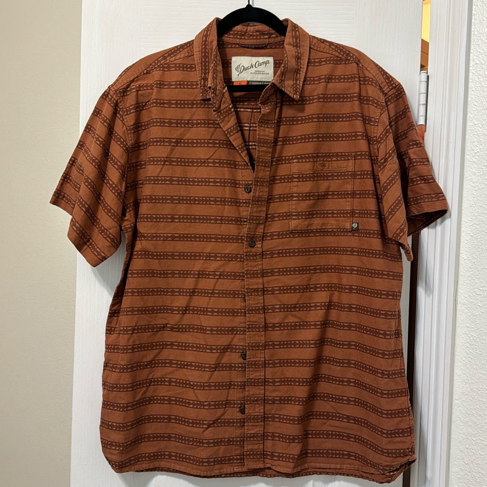 Men's Brown Casual Button Down Shirt